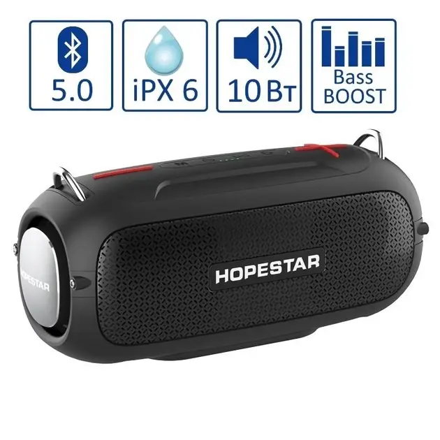Минидинамик Bluetooth Hopestar A41 Черный 00692288 - изображение 4