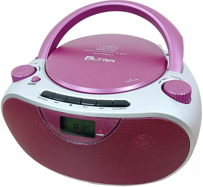 Radioodtwarzacz Eltra Masza 2 CD/USB Pink (5907727028384) - obraz 1