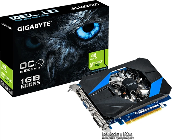 Видеокарта Gigabyte PCI-Ex GeForce GT 730 1024MB GDDR5 (64bit