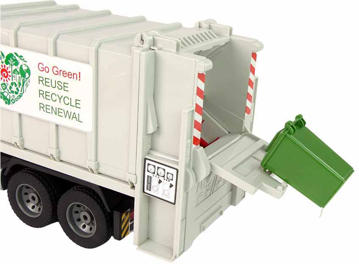 Сміттєвоз на радіокеруванні LEAN Toys Mercedes-Benz Antos Garbage Truck Помаранчево-сірий (5905323210370) - зображення 5