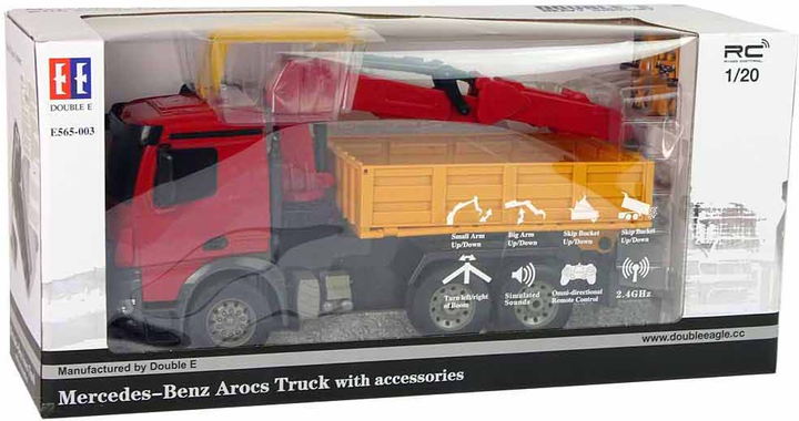 Dźwig zdalnie sterowany Leantoys Mercedes Arocs HDS (5905323210400) - obraz 1