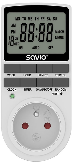 Programator czasowy cyfrowy Savio AE-03 (5901986048213) - obraz 1