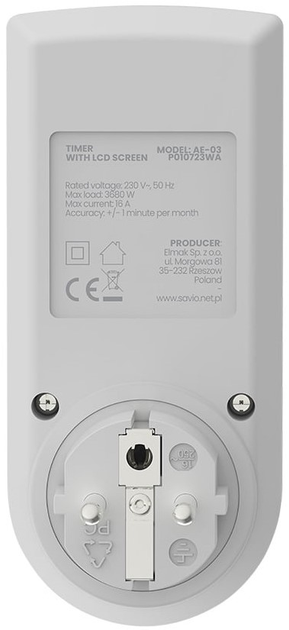 Programator czasowy cyfrowy Savio AE-03 (5901986048213) - obraz 6