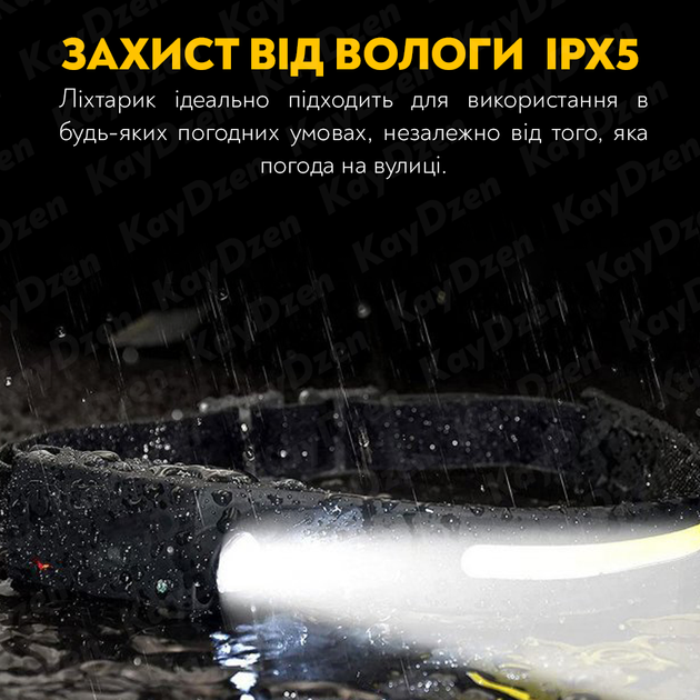 Светодиодный LED фонарь налобный с аккумулятором фонарик аккумуляторный туристический фонарик для рыбалки, велосипедный фонарик c датчиком движения UKC G28 - Фото 9 Светодиодный LED фонарь налобный с аккумулятором фонарик аккумуляторный туристический фонарик для рыбалки, велосипедный фонарик c датчиком движения UKC G28 - изображение 9