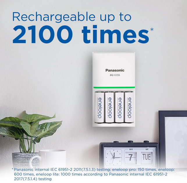 Panasonic Аккумулятор Eneloop NI-MH AA 2000 мАч, 2 шт. - изображение 8