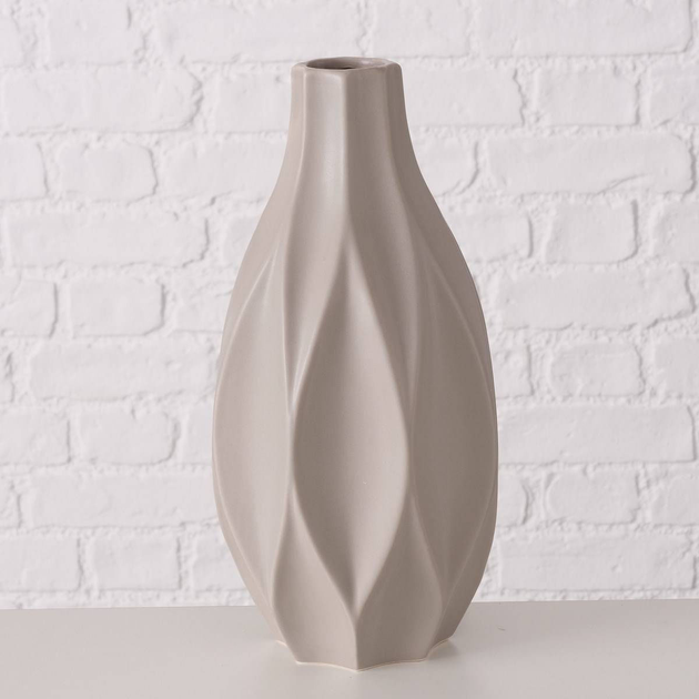 Wazon Boltze Avantika dekoracyjny matowy Beżowy 30 cm (4066076113491) - obraz 5