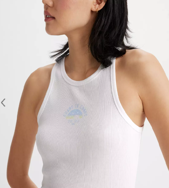Жіноча майка Levi's (197868577062) Grapchic Gemani tank top Bright White L біла - зображення 4