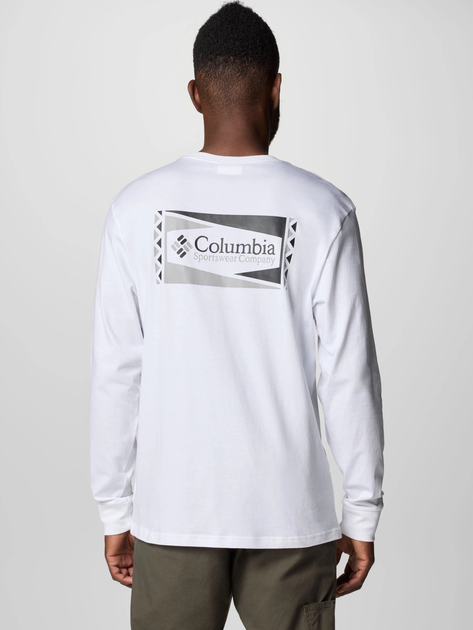 Лонгслів чоловічий Columbia North Cascades Long Sleeve Tee 1834021119 S Білий (195981692044) - зображення 2