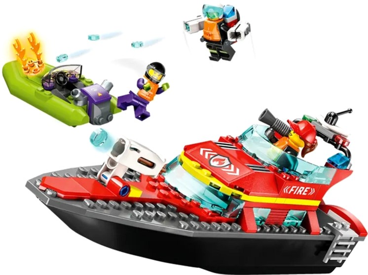 Конструктор LEGO City Пожежний катер 144 деталі 6 шт (60373) - зображення 9