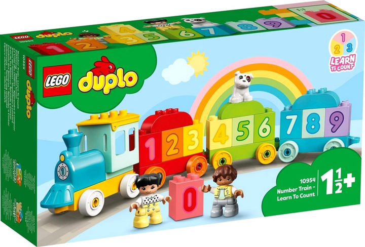 Zestaw klocków LEGO Duplo Pociąg z cyferkami nauka 23 elementy 4 szt (10954) - obraz 1