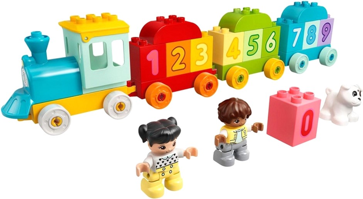 Конструктор LEGO Duplo Поїзд із цифрами Наука 23 деталі 4 шт (10954) - зображення 4