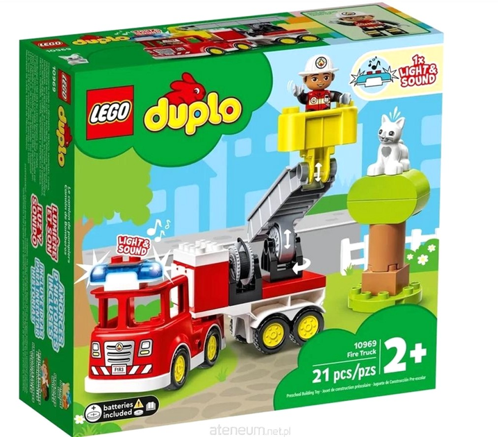 Zestaw klocków LEGO Duplo Wóz strażacki 21 element 4 szt (10969) - obraz 1