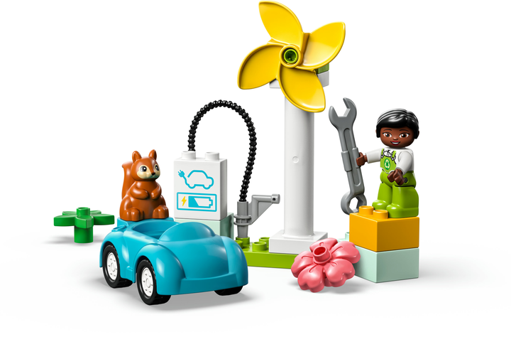 Zestaw klocków LEGO Duplo Samochód elektryczny i turbina wiatrowa 16 elementów 6 szt (10985) - obraz 4