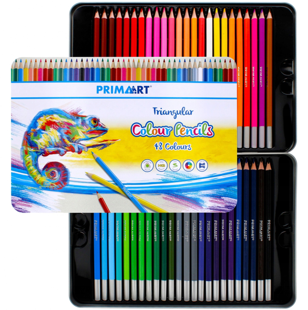 Zestaw kolorowych ołówków Prima Art Trójkątne 48 szt (5904335837995) - obraz 3