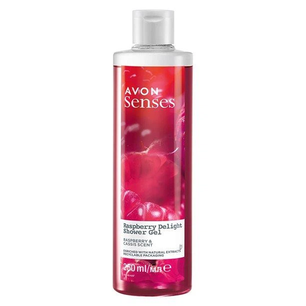 Гель для душа Avon Senses «Малиновое удовольствие» малина и черная смородина 250 мл - Фото 1 Гель для душа Avon Senses «Малиновое удовольствие» малина и черная смородина 250 мл - изображение 1