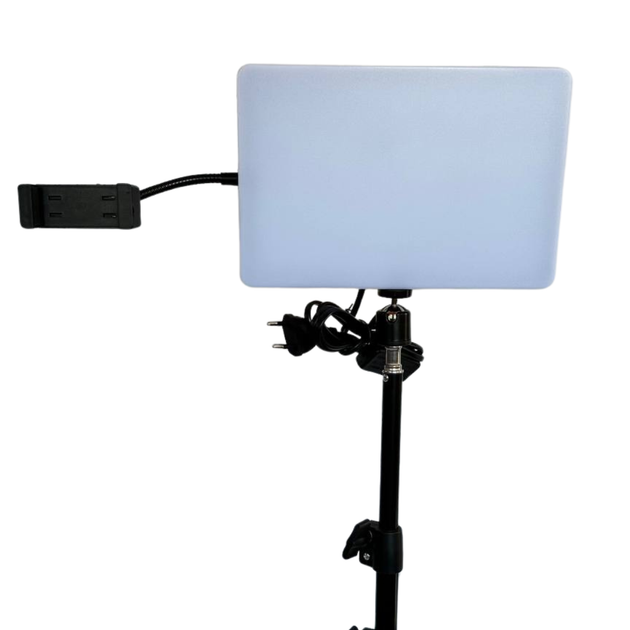 Панель светодиодная LED видеосвет с держателем смартфона Camera light MM-240 Ra95+ Штатив 2 м. - изображение 2