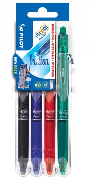 Набір ручок хайлайтерів Pilot Frixion Clicker Pens Set2Go 0.7 Basic 4 кольори (3131910547938) - зображення 1