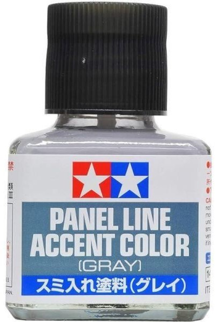 Farba modelarska Tamiya Panel Line Accent Color Gray 40 ml (4950344071630) - obraz 1