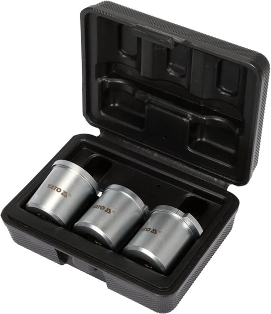 Nasadki YATO do regulacji faz wałka rozrządu auta VAG z kwadratem 3/8", 3 szt. (YT-06336) - Zdjęcie 1 Nasadki YATO do regulacji faz wałka rozrządu auta VAG z kwadratem 3/8", 3 szt. (YT-06336) - obraz 1