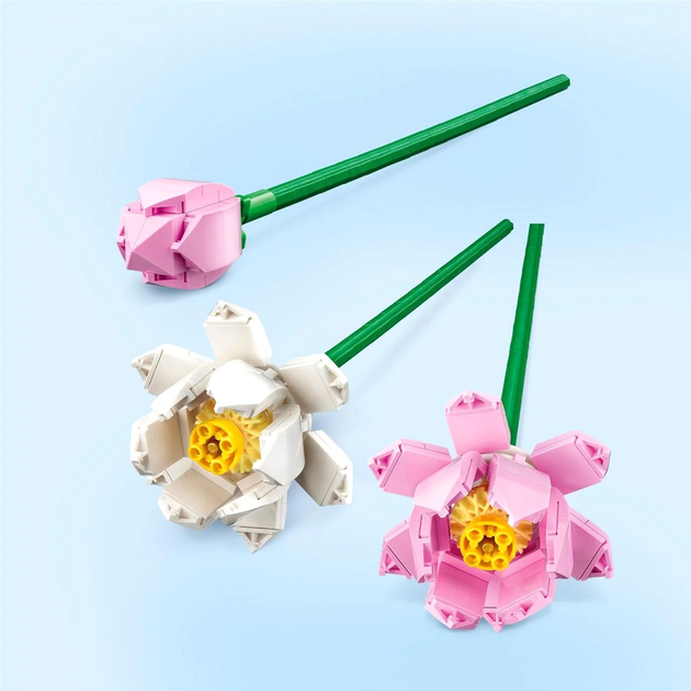 Zestaw klocków LEGO Merchandise Kwiaty lotosu 220 elementów 4 szt (40647) - obraz 5