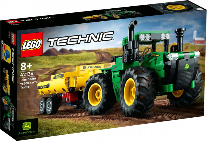 Zestaw klocków LEGO Technics Traktor John Deere 390 elementów 4 szt (42136) - obraz 1