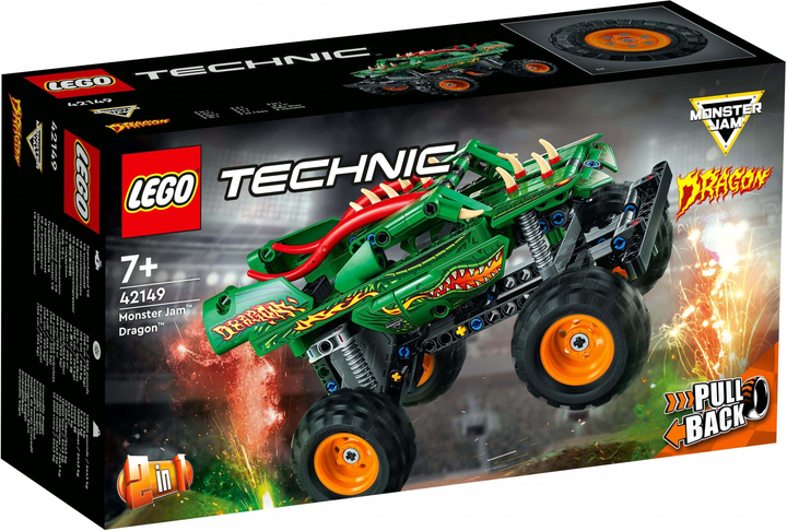 Zestaw klocków LEGO Technics Monster Jam Dragon 217 elementów 4 szt (42149) - obraz 1