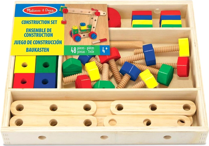 Klocki drewniane Melissa & Doug Constructie in Houten Kist (0000772151511) - obraz 1