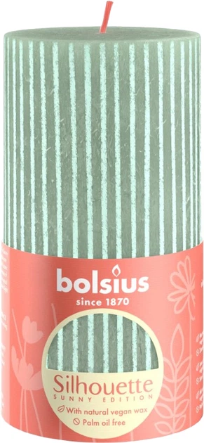 Свеча Silhouette Bolsius Рустик 130 х 68 Нефритовые полосы (8717847155283) - Фото 1 Свеча Silhouette Bolsius Рустик 130 х 68 Нефритовые полосы (8717847155283) - изображение 1