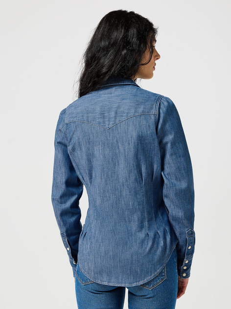 Рубашка джинсовая женская Wrangler 112356470 S Синяя (5401139086692) 
