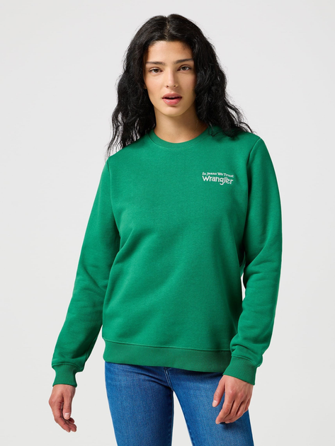 Світшот жіночий Wrangler 112356509 L Зелений від Rozetka на платформі USKIDKA Акція на Світшот жіночий Wrangler 112356509 L Зелений від Rozetka