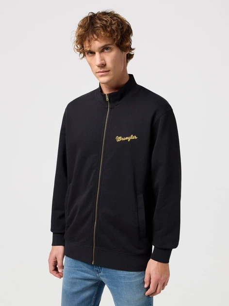 Толстовка на молнии мужская Wrangler 112350548 XL Черная (5401019846613) - Фото 1 Толстовка на молнии мужская Wrangler 112350548 XL Черная (5401019846613) - изображение 1