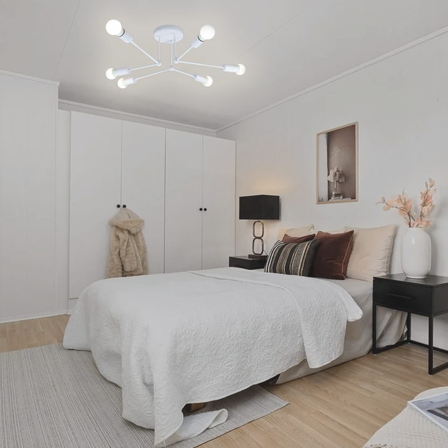 Люстра на 6 ламп ESLLSE BELFAST 6xE27 R 740x190 мм Біла - зображення 8