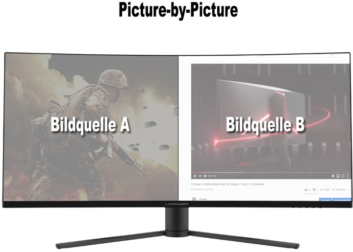 Монитор 34" LC-Power Ultra-wide Curved PC Monitor (LC-M34-UWQHD-165-C) - изображение 12