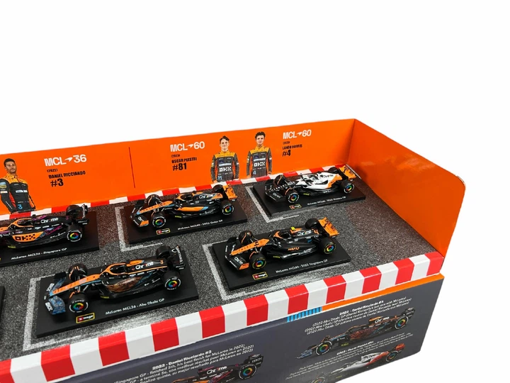 Bburago RB18 & MCL60 ミニカーセット Набор коллекционных моделей Bburago F1 Set 6 шт. McLaren 1/43