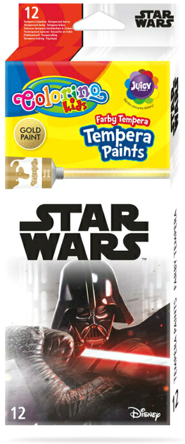 Farby Colorino Kids Tempera Star Wars 12 kolorów 12 ml (5907620189519) - obraz 1