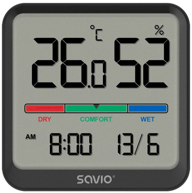 Метеостанция Savio CT-01/B Black (5901986048398) - изображение 1