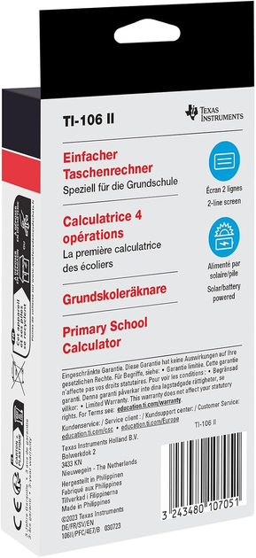 Kalkulator biurowy Texas Instruments TI-106 II (3243480107051) - obraz 4