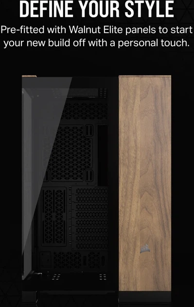 Корпус Corsair 6500X Mid-Tower Black/Walnut Wood (CC-9011282-WW) - зображення 10