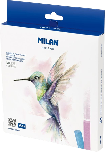 Набір м'якої пастелі Milan Metal Colours 24 кольори (8411574106456) - зображення 1