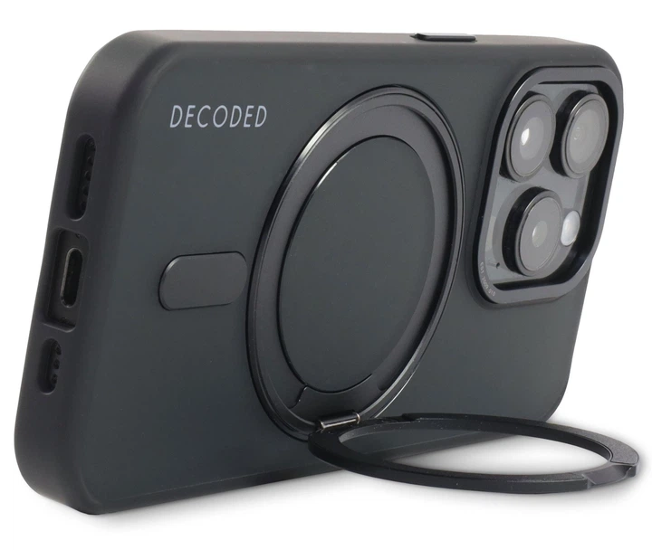 Чехол с подставкой Decoded Grip MagSafe Case для Apple Iphone 15 (6.1") Transparant Black - изображение 14