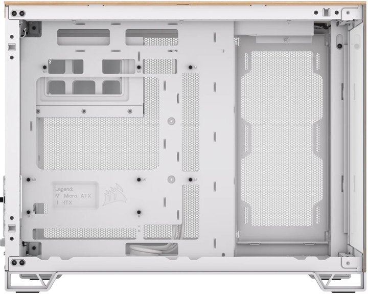 Корпус Corsair 2500X Micro ATX White/Bamboo Wood (CC-9011288-WW) - зображення 4