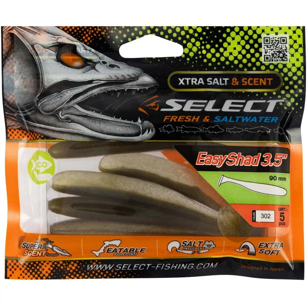 Силікон Select Easy Shad 3.5" #302 (5 шт/уп) - Фото 2 Силікон Select Easy Shad 3.5" #302 (5 шт/уп) - зображення 2