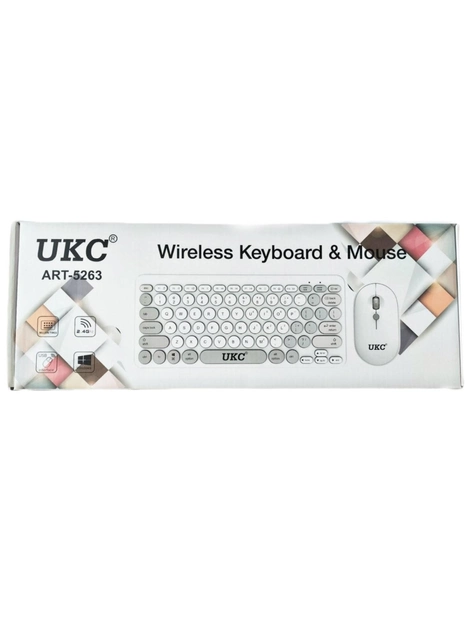 Комплект безпроводная клавиатура и мышь UKC 902 ART-5263 - Фото 4 Комплект безпроводная клавиатура и мышь UKC 902 ART-5263 - изображение 4