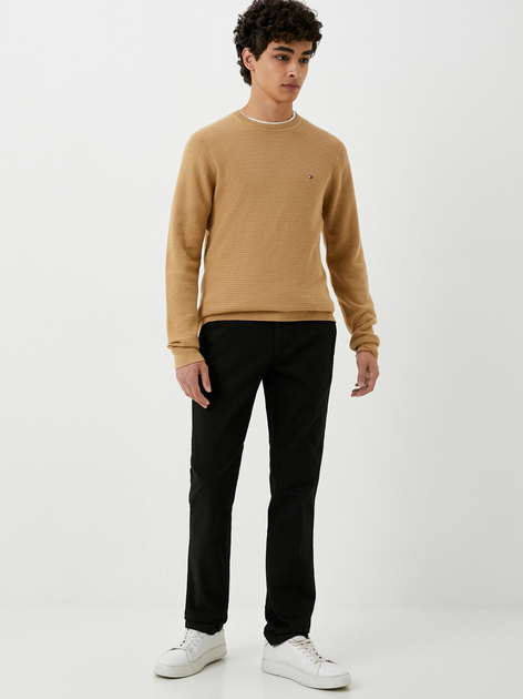 Sweter męski bawełniany Tommy Hilfiger Regular Fit MW0MW31576 M Beżowy (8720644215029) - obraz 3