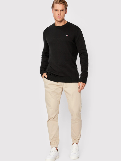 Sweter męski bawełniany Tommy Jeans DM13273-BDS L Czarny (8720116637670) - obraz 3
