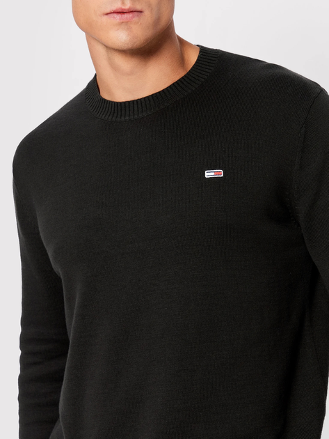 Sweter męski bawełniany Tommy Jeans DM13273-BDS L Czarny (8720116637670) - obraz 4