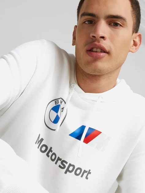 Bluza męska z kapturem Puma BMW MMS ESS FT 53814302 XL Biała (4065453005046) - obraz 4