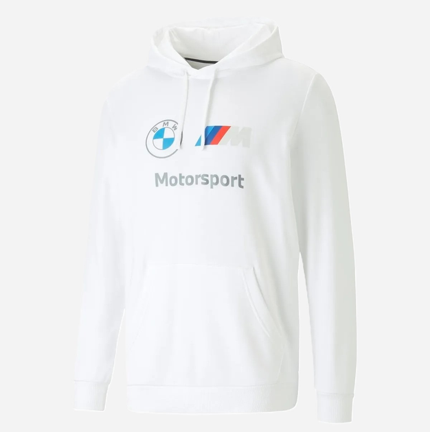 Bluza męska z kapturem Puma BMW MMS ESS FT 53814302 M Biała (4065453005022) - obraz 6