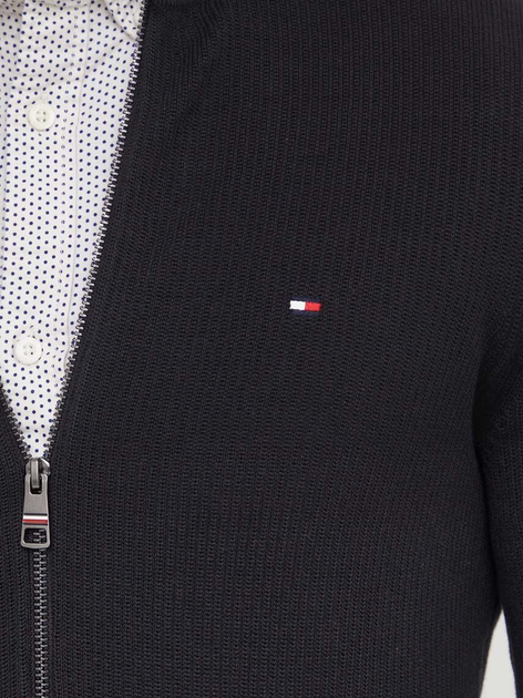 Sweter męski rozpinany na zamek Tommy Hilfiger MW0MW33513-BDS L Czarny (8720645689560) - obraz 5