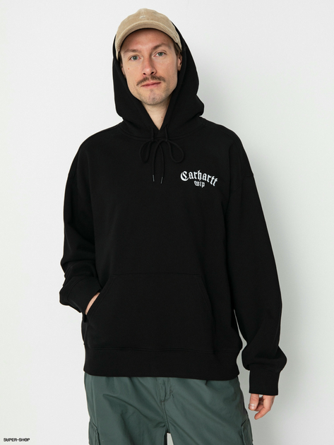 Худі оверсайз чоловіче Carhartt WIP Hooded Onyx Script Sweat "Black" I032865-0D2XX XL Чорне (4064958855934) - зображення 1